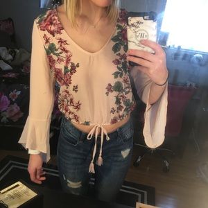 CROPPED FLORAL SHIRT